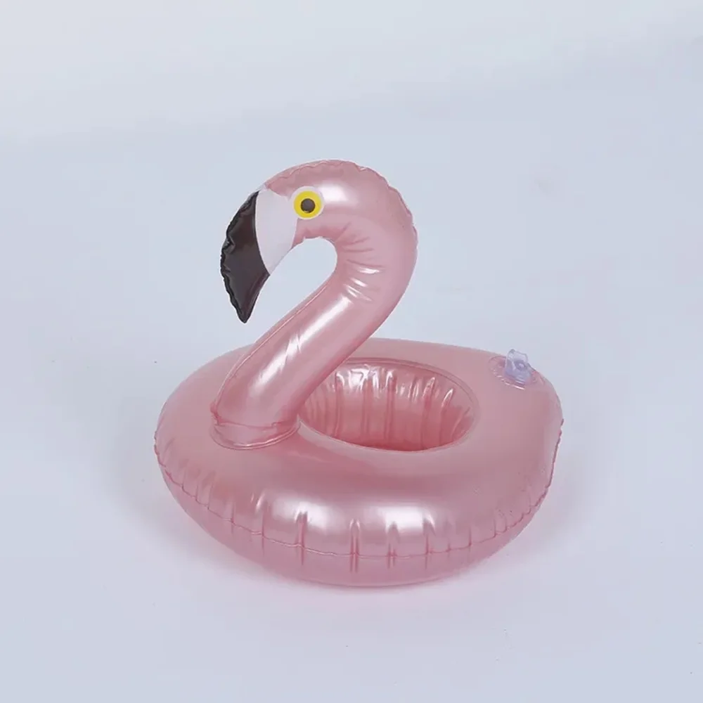 8 Pink Flamingo Inflatable Drink Holders - Picture 2 of 4